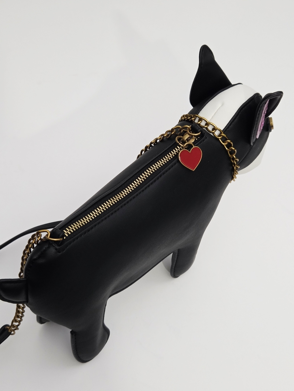 BETSEY JOHNSON KITSCH FRENCHY DOG CROSSBODY BAG WITH REMOVABLE CHARM BRACELET - Picture 5 of 9